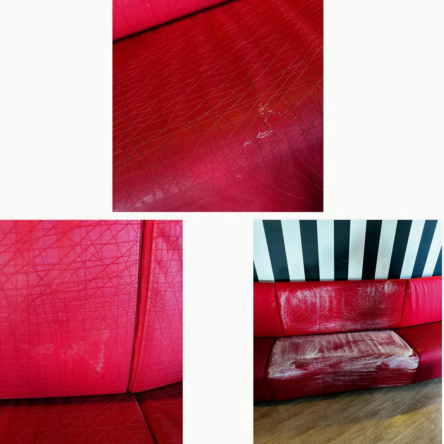 Avant — Banquette en cuir rouge